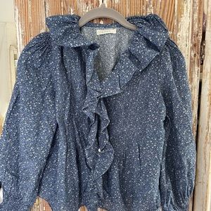 Doen Ellery blouse in blue floral